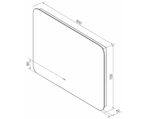 Зеркало Misty Адхил 80 АДХ-02-80/70-14 с подсветкой с бесконтактным выключателем и подогревом