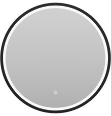 Зеркало Misty Альферац 60 АЛЬ-02-60-14 с подсветкой Черное матовое с сенсорным выключателем