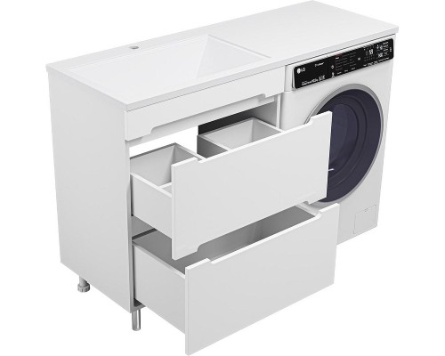 Тумба под раковину Misty Байкал 130 Э-Бай06070-022Я Белая