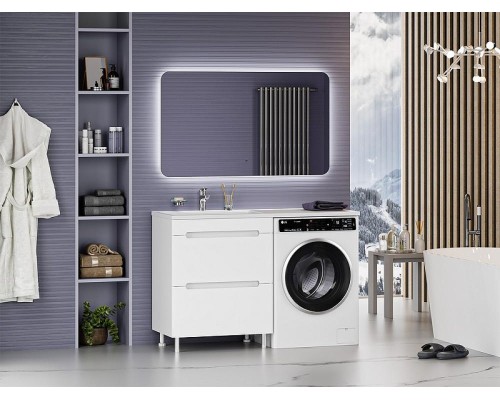 Тумба под раковину Misty Байкал 130 Э-Бай06070-022Я Белая