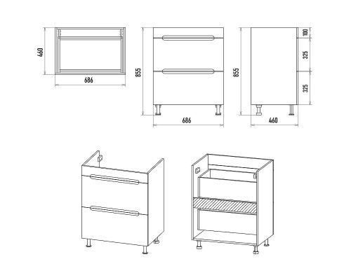 Тумба с раковиной Misty Байкал 130 R УТ000014755 Белая
