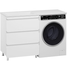 Тумба с раковиной Misty Чегет 130 L УТ000013836 Белая глянцевая