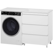 Тумба с раковиной Misty Чегет 130 R УТ000013565 Белая глянцевая