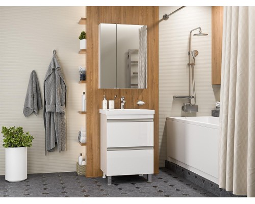 Тумба с раковиной Misty Ингрид 60 УТ000015039 Белая