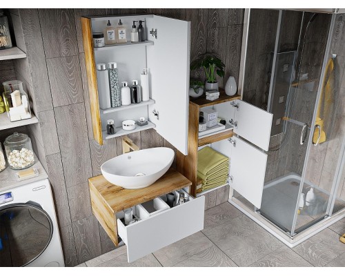 Зеркальный шкаф Misty Ива 45 R П-Ива04045-01П Дуб Вотан