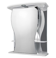 Зеркальный шкаф Misty Карина 60 L Э-Крн02060-01СвЛ с подсветкой Белый
