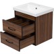 Тумба с раковиной Misty Кедр 50 УТ000014437 подвесная Орех