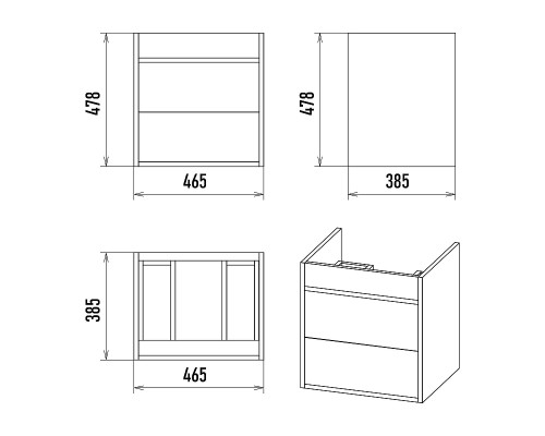Тумба с раковиной Misty Кедр 50 УТ000014437 подвесная Орех