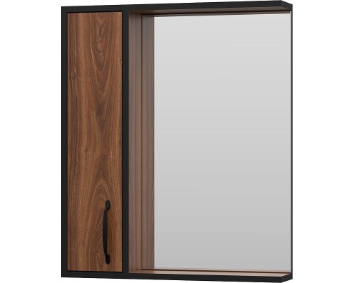 Зеркало со шкафом Misty Кедр 60 L П-Кед04060-011Л Орех Черное