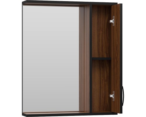 Зеркало со шкафом Misty Кедр 60 R П-Кед04060-011П Орех Черное