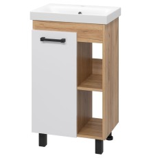 Тумба с раковиной Misty Крафт 50 УТ000013342 Белая Дуб Крафт золотой