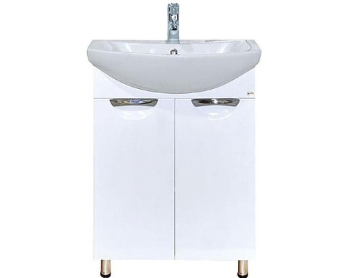 Тумба с раковиной Misty Лаванда 50 УТ000000084 Белая