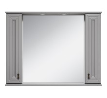 Зеркало со шкафом Misty Лувр 105 П-Лвр03105-1504 с подсветкой Серое