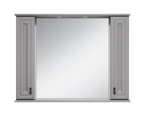 Зеркало со шкафом Misty Лувр 105 П-Лвр03105-1504 с подсветкой Серое