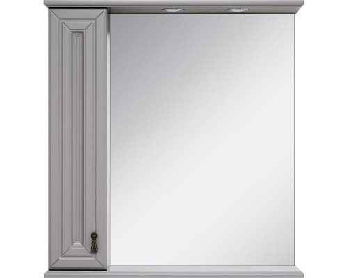 Зеркало со шкафом Misty Лувр 65 L П-Лвр03065-1504Л с подсветкой Серое