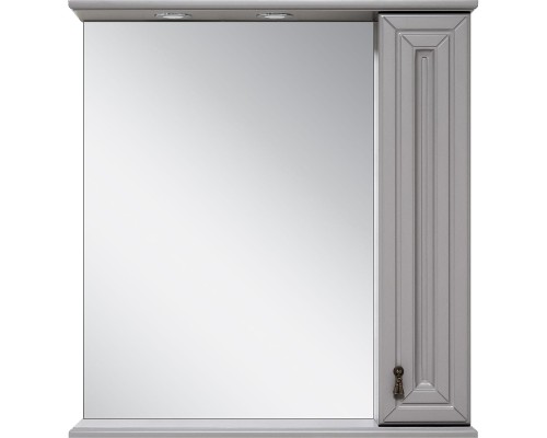Зеркало со шкафом Misty Лувр 65 R П-Лвр03065-1504П с подсветкой Серое