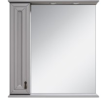 Зеркало со шкафом Misty Лувр 85 L П-Лвр03085-1504Л с подсветкой Серое