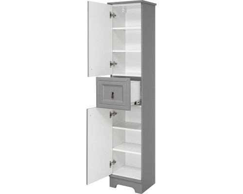 Шкаф пенал Misty Лувр 35 L П-Лвр04035-1504Л Серый