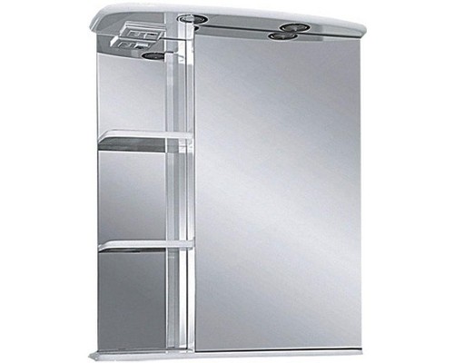 Зеркальный шкаф Misty Магнолия 60 R Э-Маг04060-01СвП с подсветкой Белое