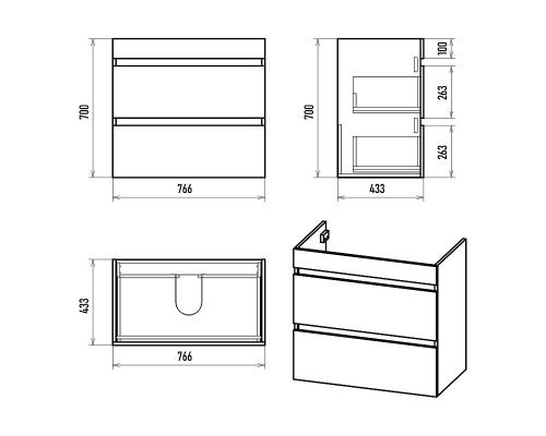 Misty Мира 80 УТ000022684 Белая матовая