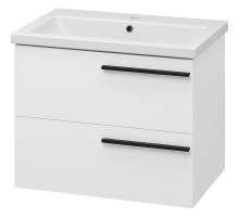 Тумба с раковиной Misty Ненси 70 УТ000022057 подвесная Белая матовая