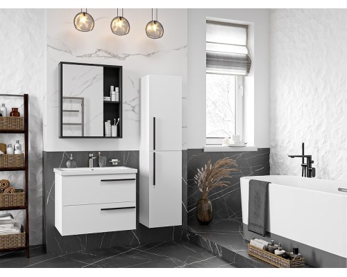 Тумба с раковиной Misty Ненси 70 УТ000022057 подвесная Белая матовая