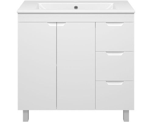 Тумба с раковиной Misty Оптима 90 УТ000024012 Белая матовая