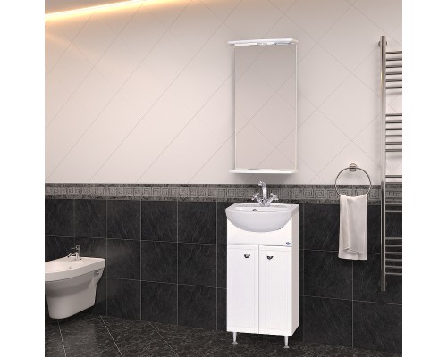 Тумба с раковиной Misty Соло 40 СО000000187 Белая