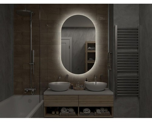 Зеркало Misty Титавин 70 ТИТ-02-70/120-14 с подсветкой с бесконтактным выключателем и подогревом