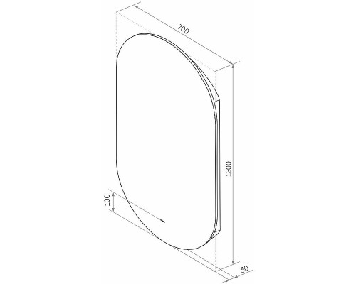 Зеркало Misty Титавин 70 ТИТ-02-70/120-14 с подсветкой с бесконтактным выключателем и подогревом