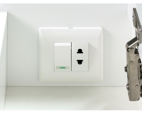 Зеркало со шкафом Misty Урал 60 R Э-Ура-04060-021П с подсветкой Белое