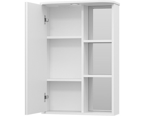 Зеркальный шкаф Misty Венера 55 L П-Внр04055-01СвЛ с подсветкой Белый