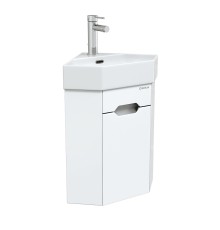 Тумба под раковину Onika Айленд 35 R 103502 подвесная, угловая цвет Белый