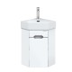 Тумба под раковину Onika Айленд 35 R 103502 подвесная, угловая цвет Белый