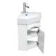 Тумба под раковину Onika Айленд 35 R 103502 подвесная, угловая цвет Белый