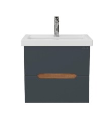 Тумба под раковину Onika Айленд 50 105041 подвесная цвет Дуб крафт золотой Графит