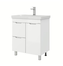 Тумба под раковину Onika Айленд 70 107062 с бельевой корзиной цвет Белый