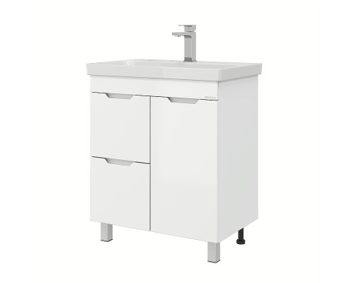 Тумба под раковину Onika Айленд 70 107062 с бельевой корзиной цвет Белый