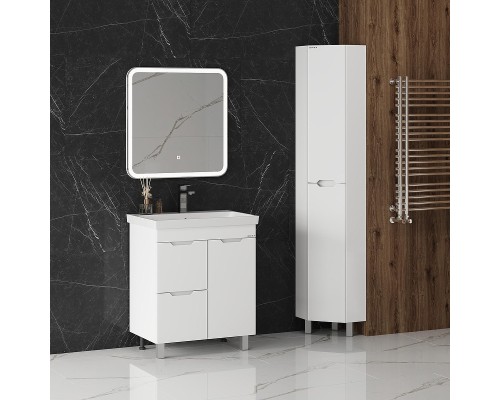 Тумба под раковину Onika Айленд 70 107062 с бельевой корзиной цвет Белый