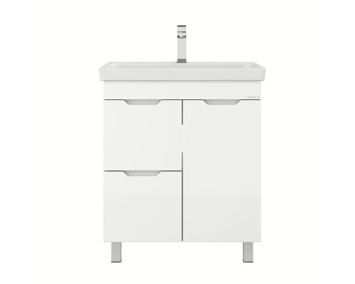 Тумба под раковину Onika Айленд 70 107062 с бельевой корзиной цвет Белый