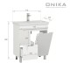 Тумба под раковину Onika Айленд 70 107062 с бельевой корзиной цвет Белый