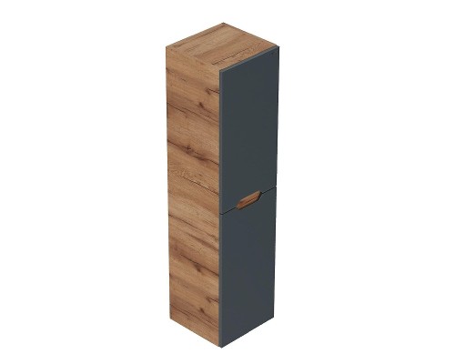 Шкаф пенал Onika Айленд 30 403085 подвесной цвет Дуб крафт золотой Графит