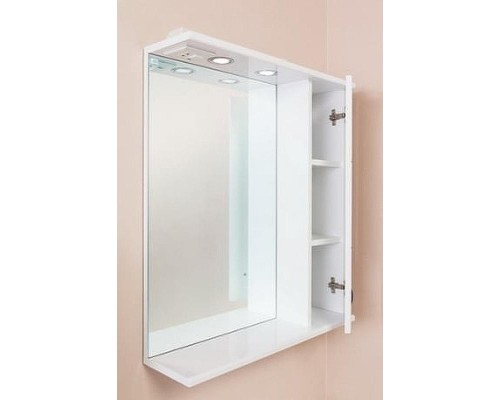 Зеркало со шкафом Onika Балтика 67.02 R 206704 с подсветкой Белое