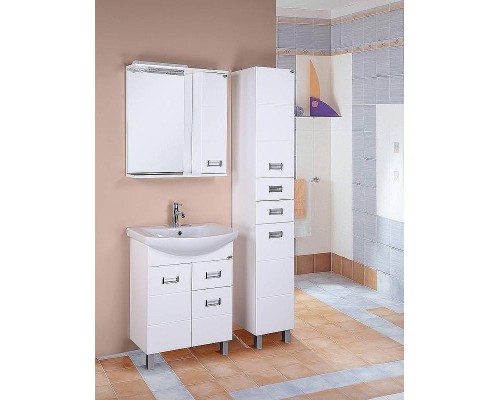 Зеркало со шкафом Onika Балтика 67.02 R 206704 с подсветкой Белое