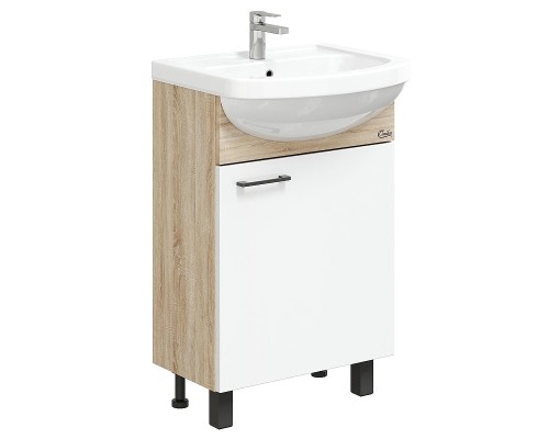 Тумба под раковину Onika Эко 52 R 105208 цвет Дуб сонома Белый