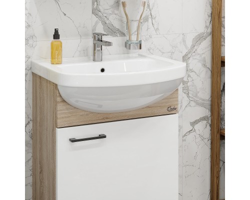 Тумба под раковину Onika Эко 52 R 105208 цвет Дуб сонома Белый