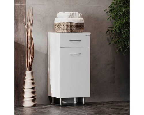 Тумба Onika Каприз 40 404014 с бельевой корзиной цвет Белый