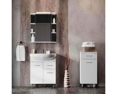 Тумба Onika Каприз 40 404014 с бельевой корзиной цвет Белый