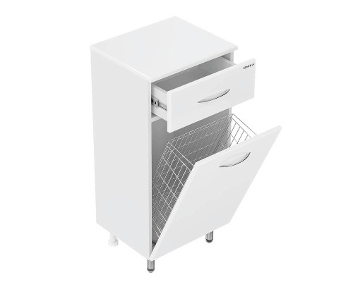 Тумба Onika Каприз 40 404014 с бельевой корзиной цвет Белый