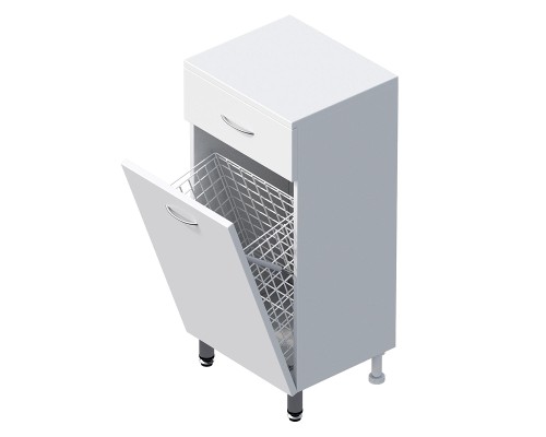 Тумба Onika Каприз 40 404014 с бельевой корзиной цвет Белый